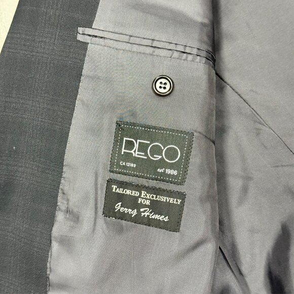 Coppley 1883 Blazer Reda Italy Super 130's Wool Check Sport Coat Grey 46L - Picture 8 of 9